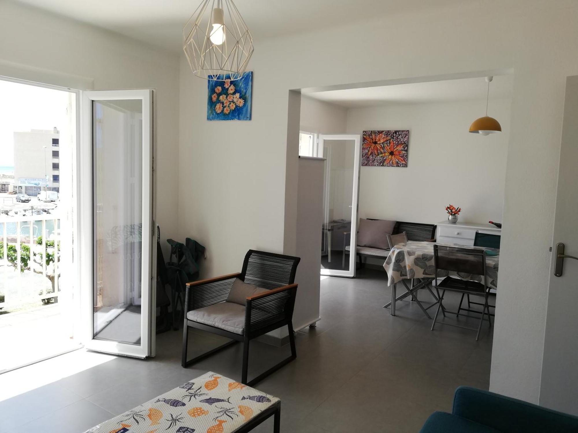 Superbe Appartement Avec Vue Sur Mer Et Port, Parking Prive Saint-Pierre-la-Mer  Exterior foto